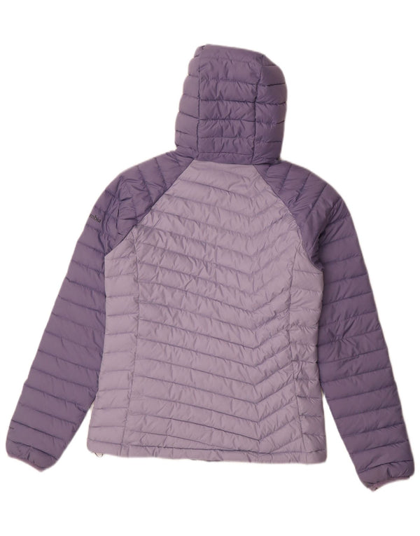 Giacca imbottita con cappuccio da donna Columbia UK 10 Small Purple Colourblock