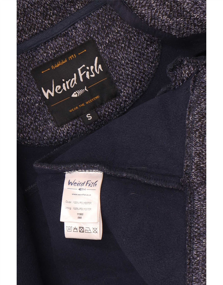 Giacca da ginnastica da donna Weird Fish piccola in poliestere screziato blu navy