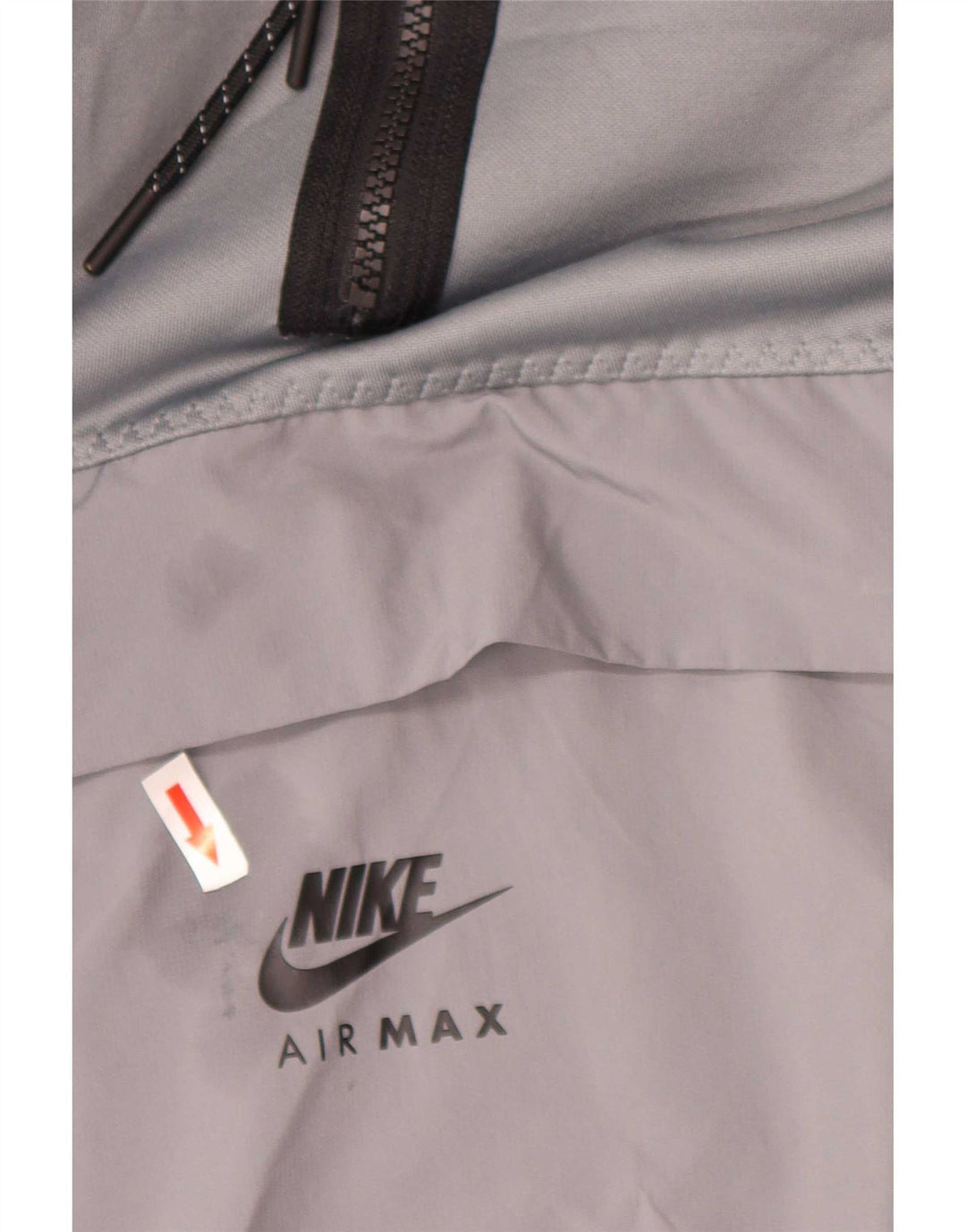 Nike Uomo Air Max Zip Neck Felpa con cappuccio Maglione Grigio medio Poliestere Sportivo