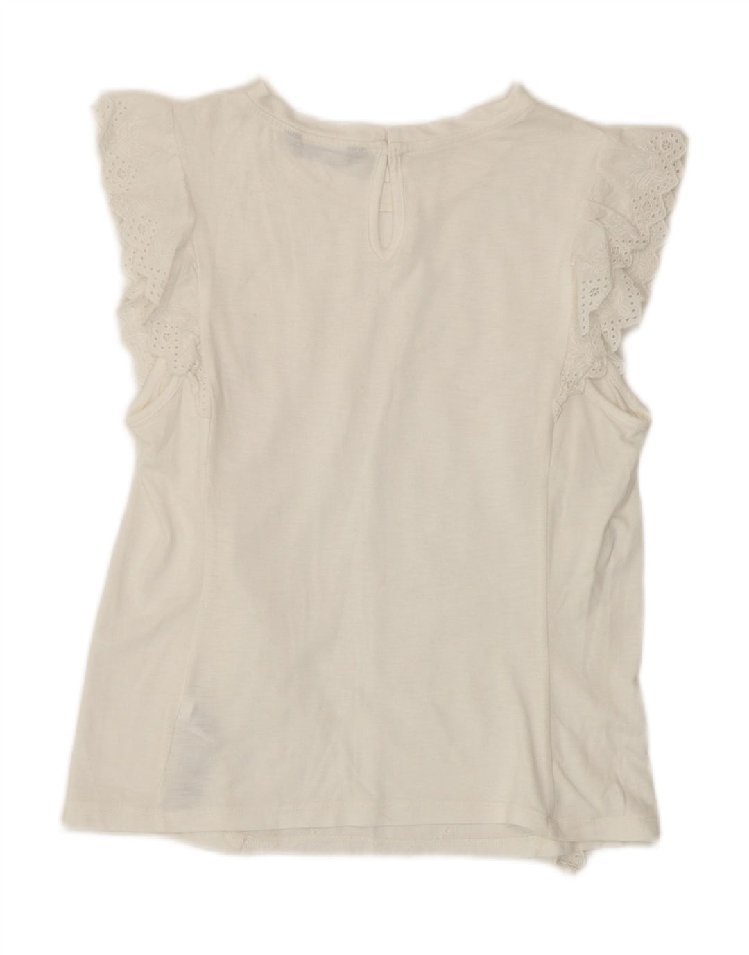 Top in camicetta da donna Marks & Spencer UK 8 piccolo bianco modal