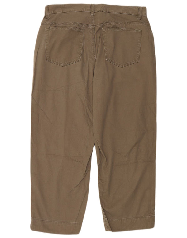 Pantaloni corti a vita alta da donna EDDIE BAUER US 12 Large W32 L24 Verde