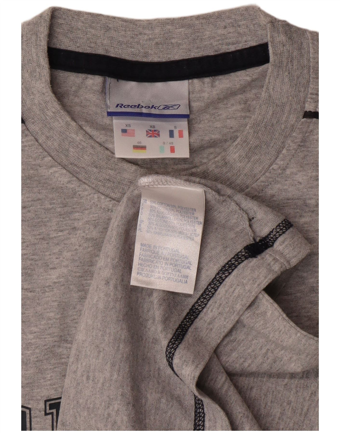 Canottiera grafica da uomo Reebok XS in cotone grigio