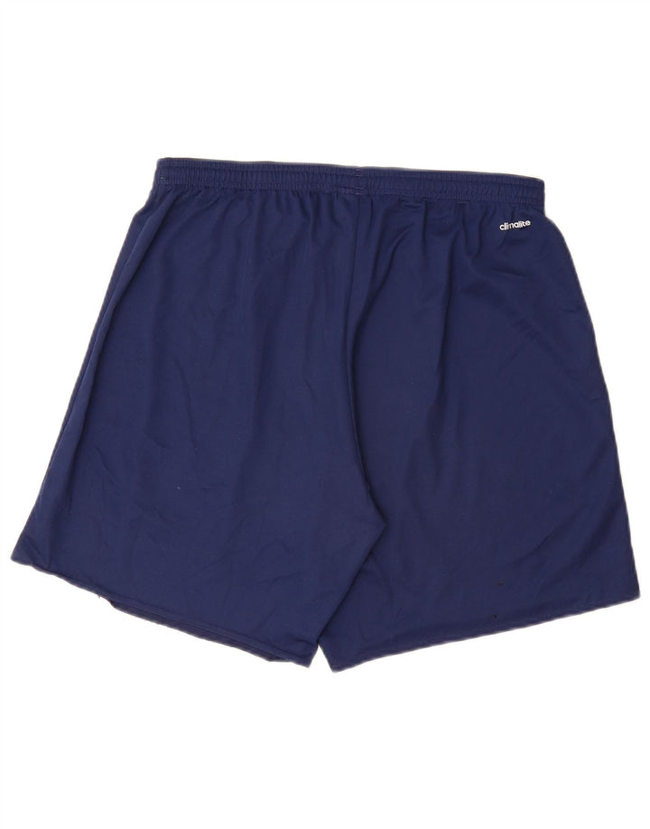ADIDAS Mens Climalite Sport Shorts Large Navy Blue Polyester