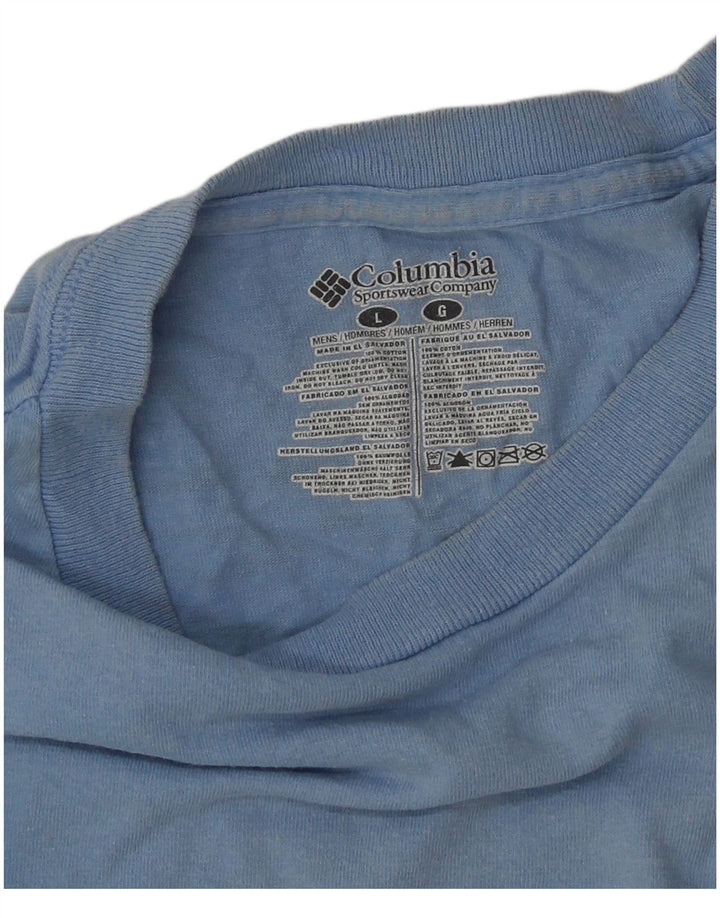 T-shirt grafica da uomo COLUMBIA Top grande in cotone blu
