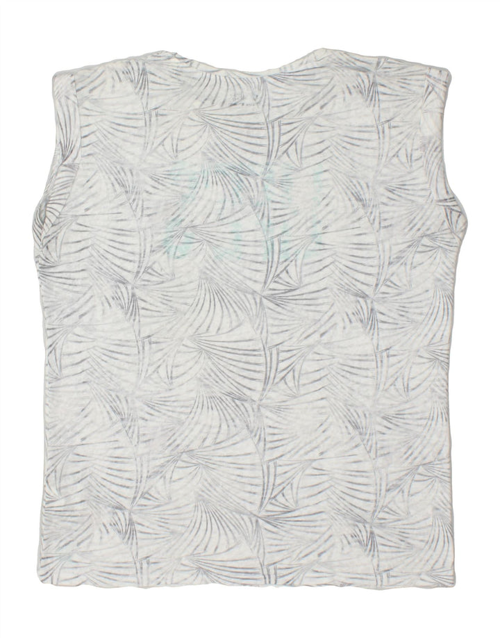 LOTTO Womens Graphic Vest Top UK 16 Large Grey Polyester | Vintage Lotto | Thrift | Second-Hand Lotto | Used Clothing | Messina Hembry 