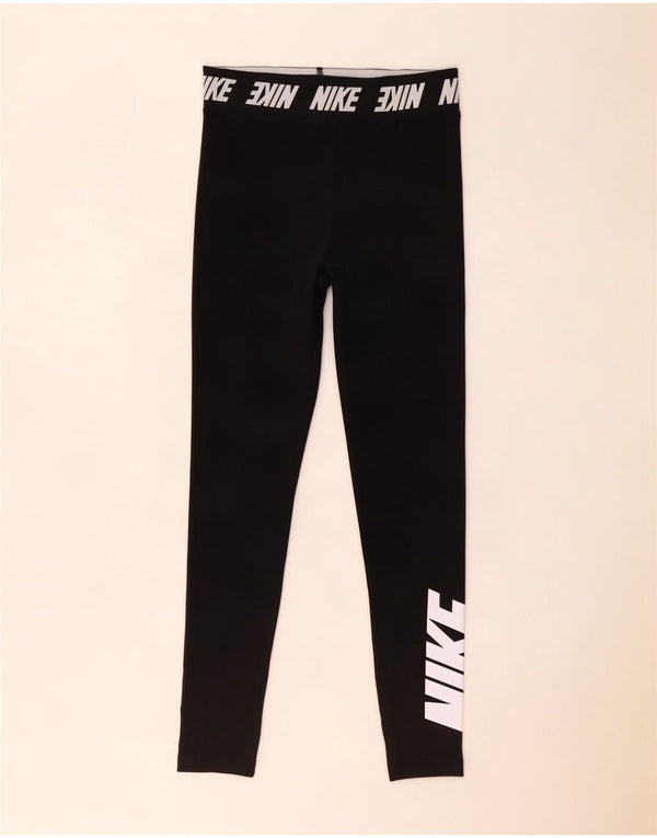 Leggings grafici da donna Nike UK 12 cotone color block medio nero