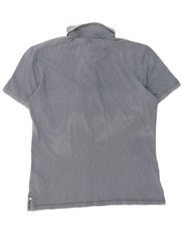 Napapijri Mens Polo Shirt Medium Blue Cotton