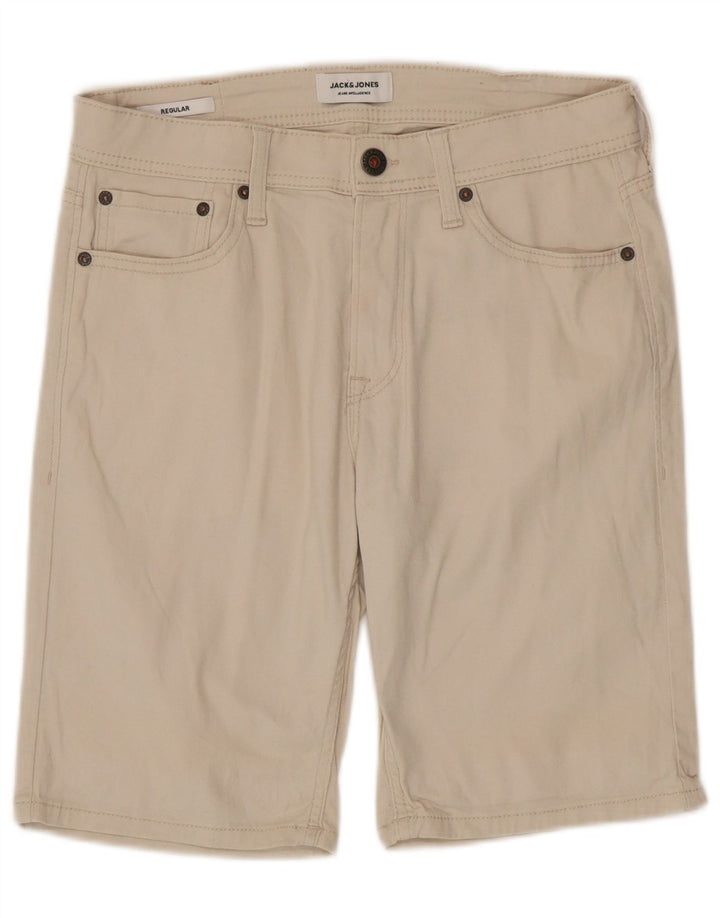 Pantaloncini casual regolari da uomo Jack & Jones piccoli W29 in cotone beige