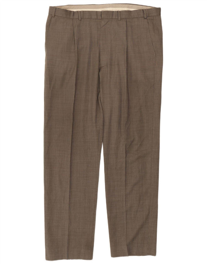Pantaloni da abito dritti da uomo Marks & Spencer W40 L32 Grigi