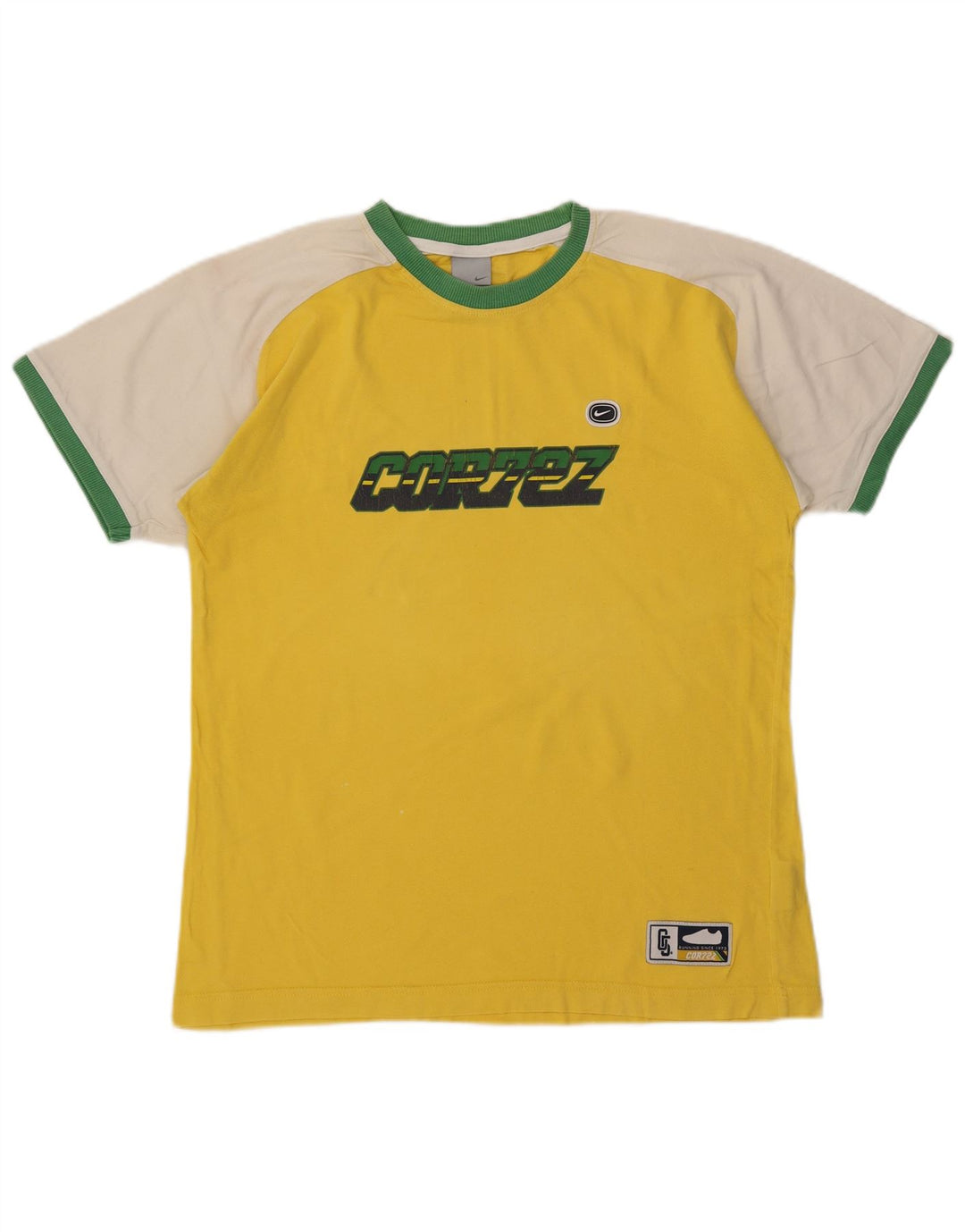 T-shirt grafica da uomo Nike Top in cotone color block giallo medio