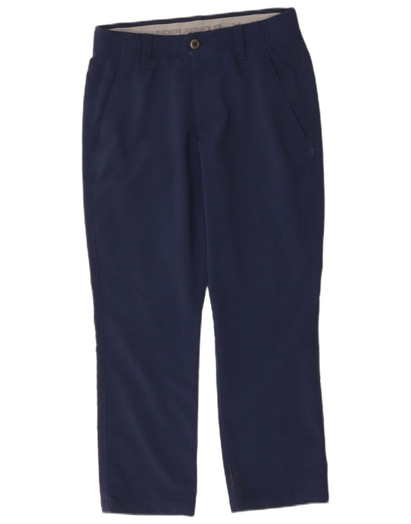 Pantaloni chino dritti da uomo Under Armour W30 L27 nylon blu navy