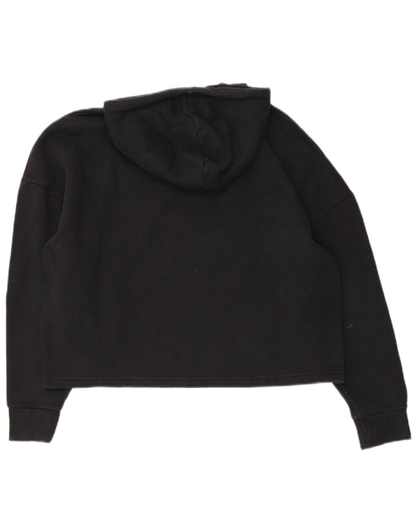 Felpa con cappuccio grafica corta oversize da donna Puma UK 6 XS Nera