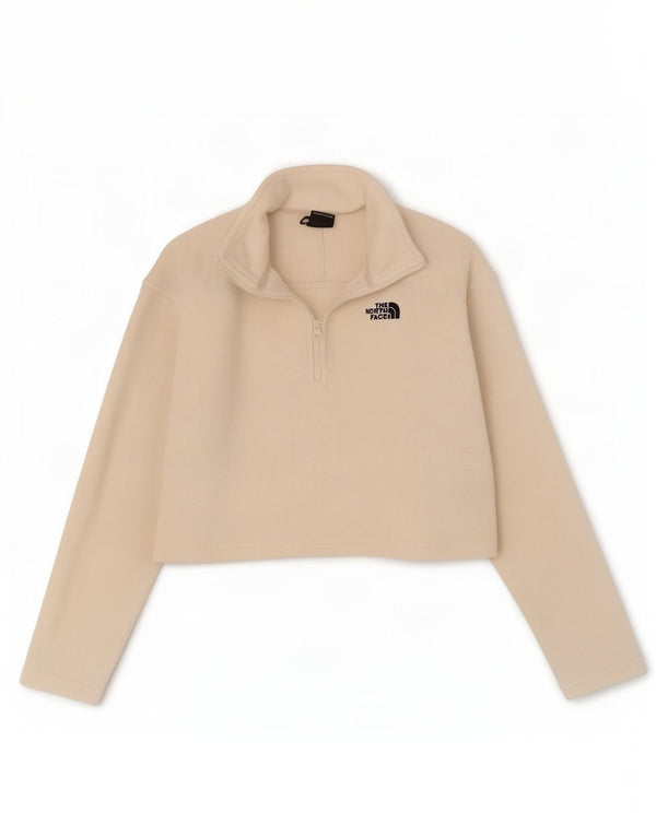 Maglione in pile oversize corto da donna The North Face UK 10 piccolo bianco sporco