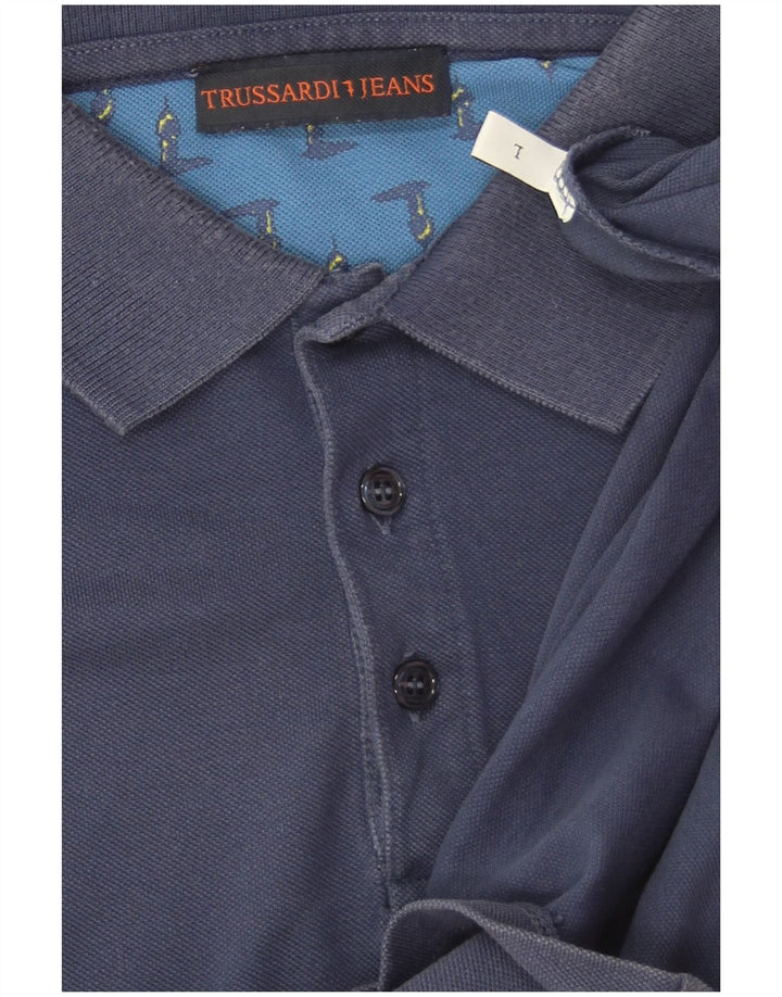 Polo Uomo Trussardi Jeans Large Blu Navy