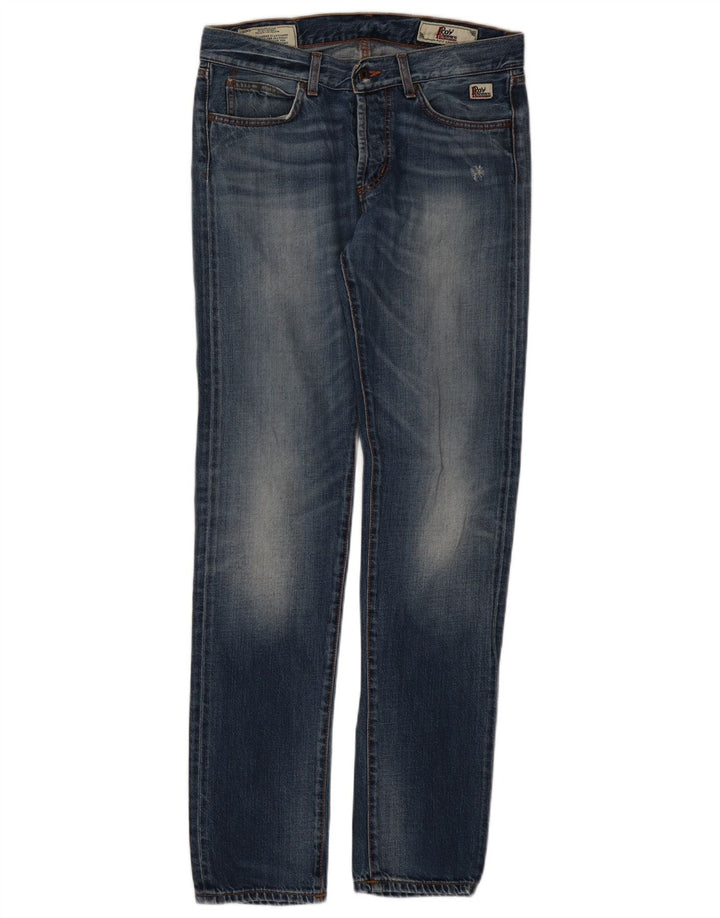 Jeans slim da uomo Roy Rogers IT 47 medio W33 L33 cotone blu
