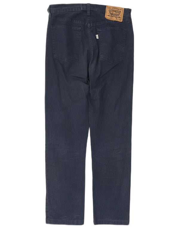 Jeans dritti da donna LEVI'S W31 L27 cotone blu navy