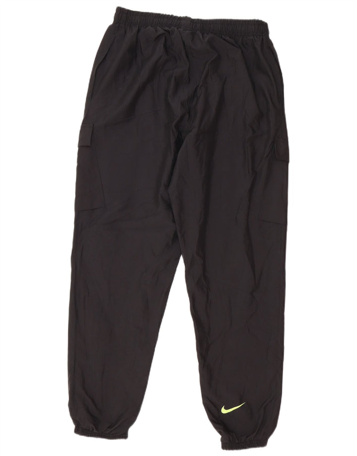 Pantaloni da tuta con grafica Nike da uomo, pantaloni da jogging, grandi, in poliestere nero