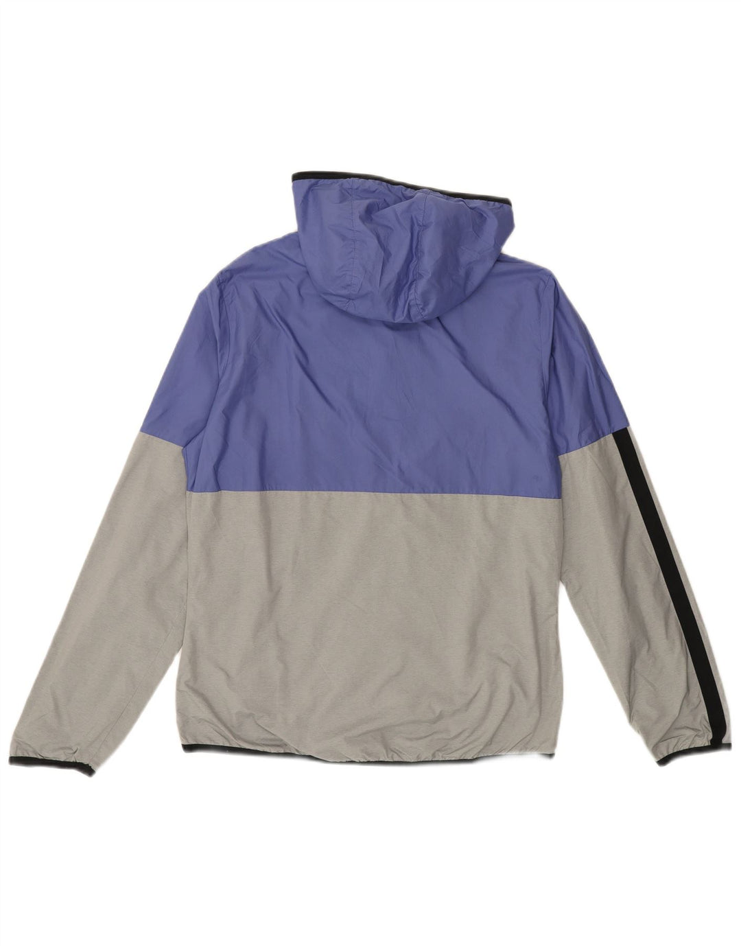 REEBOK Womens Hooded Windbreaker Jacket UK 8/10 Small Blue Colourblock