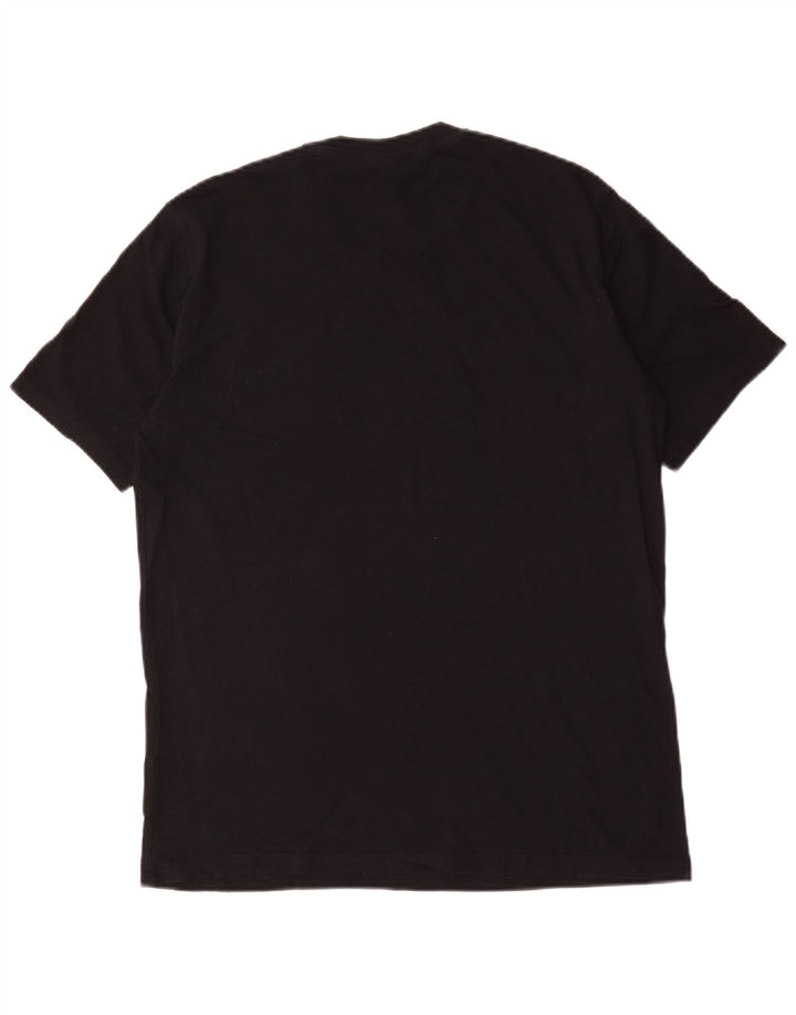 T-shirt grafica da uomo Champion Top in cotone nero medio