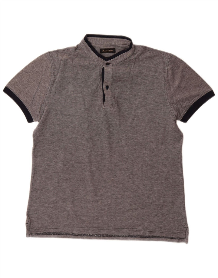 Polo da uomo Massimo Dutti grigio medio chiazzato