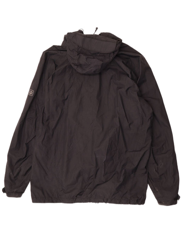 Giacca antipioggia con cappuccio da uomo Jack Wolfskin UK 50 3XL nera poliammide