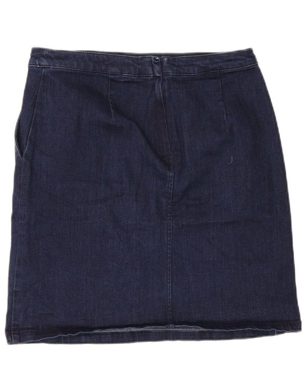 Gonna in denim da donna Warehouse UK 10 piccola W28 cotone blu navy