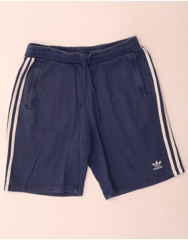 Pantaloncini sportivi Adidas da uomo di grandi dimensioni in cotone blu navy