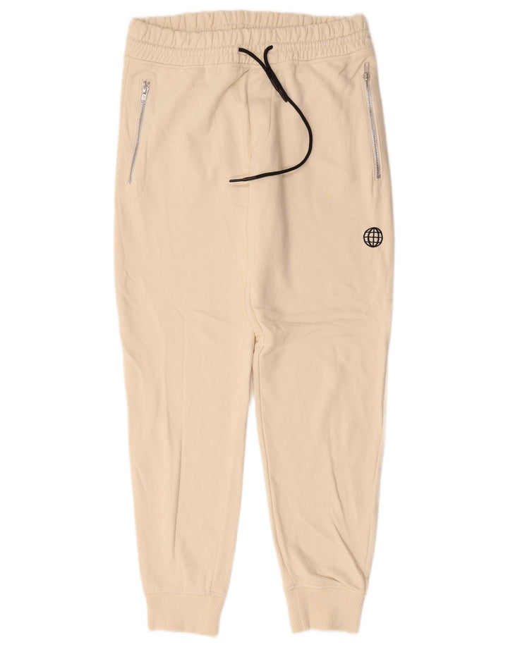 Pantaloni da tuta da uomo Zara Joggers in cotone bianco sporco medio
