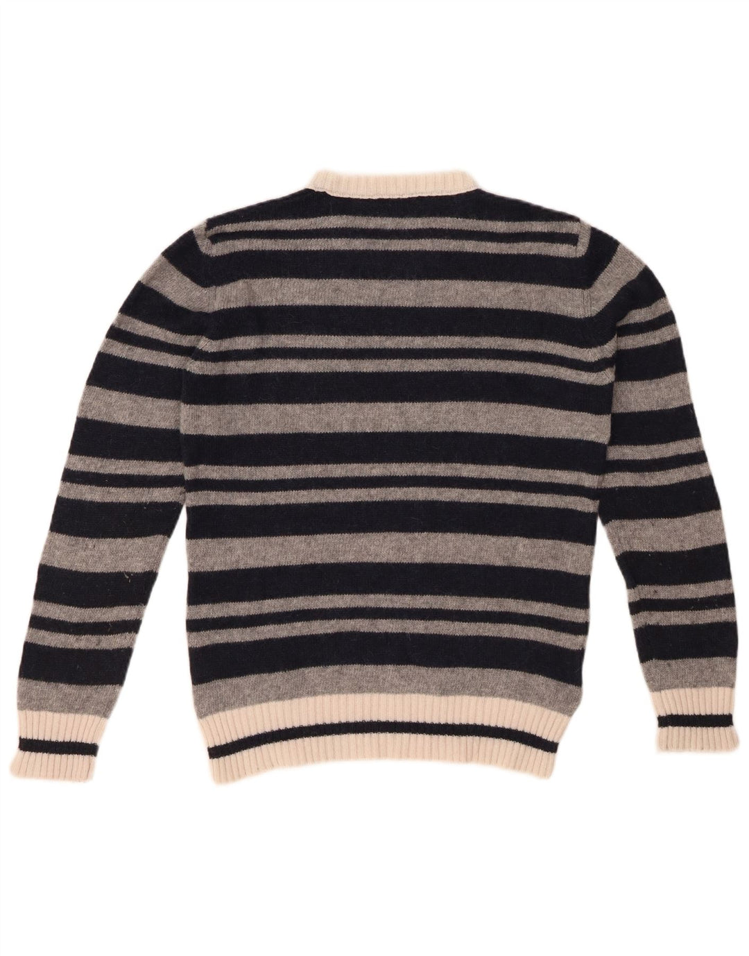 Maglione maglione girocollo da bambino WOOLRICH 11-12 anni in lana a righe nere