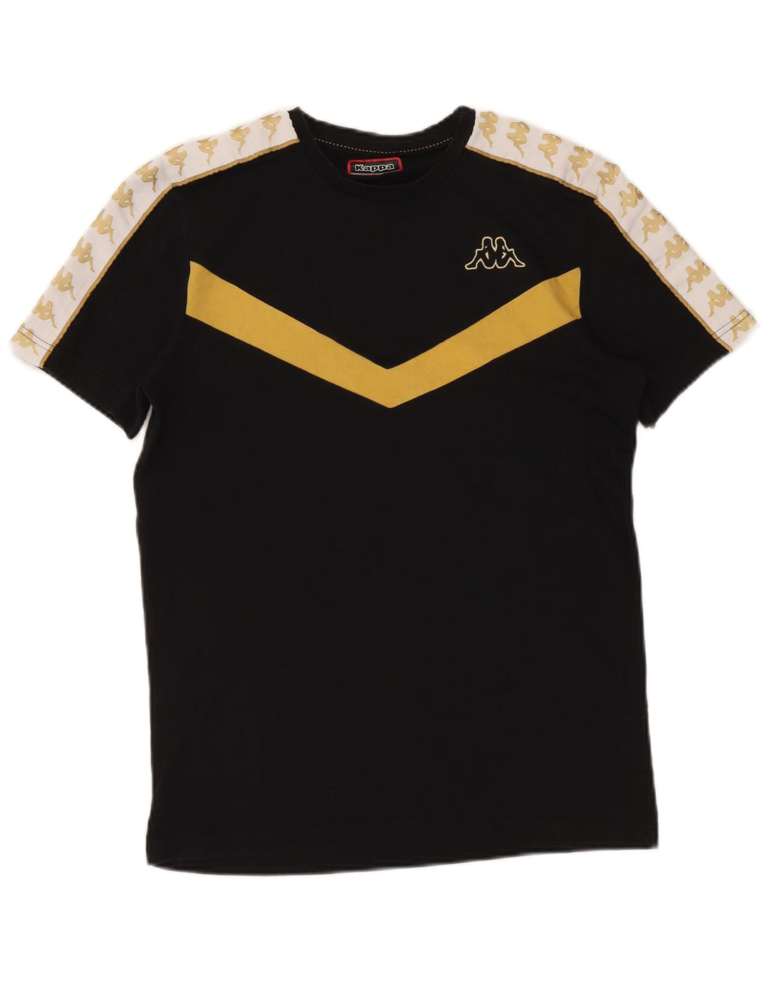 T-shirt grafica da uomo KAPPA Top in cotone color block medio nero