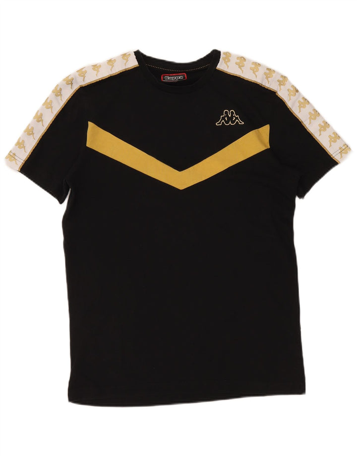 T-shirt grafica da uomo KAPPA Top in cotone color block medio nero