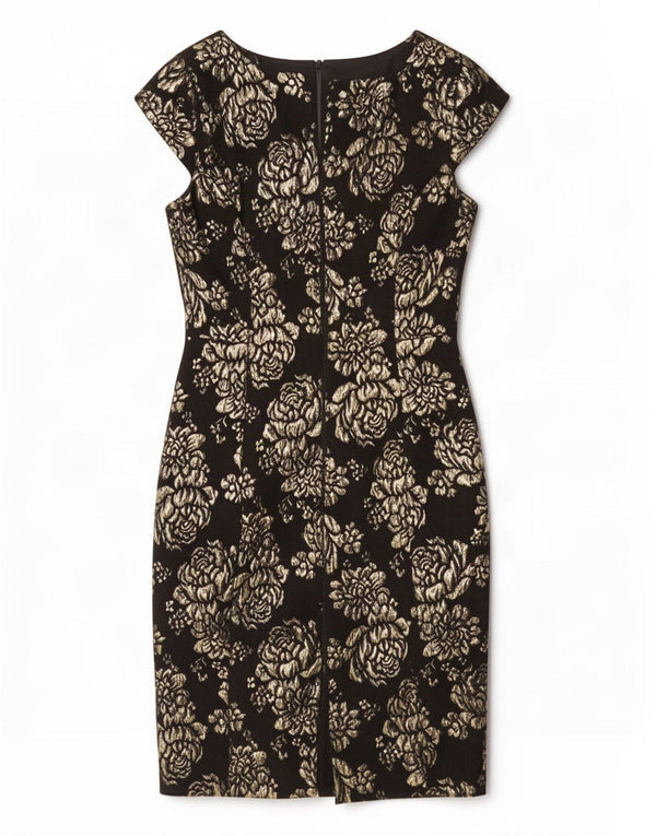 Abito tubino da donna Hobbs UK 12 Acrilico floreale nero medio