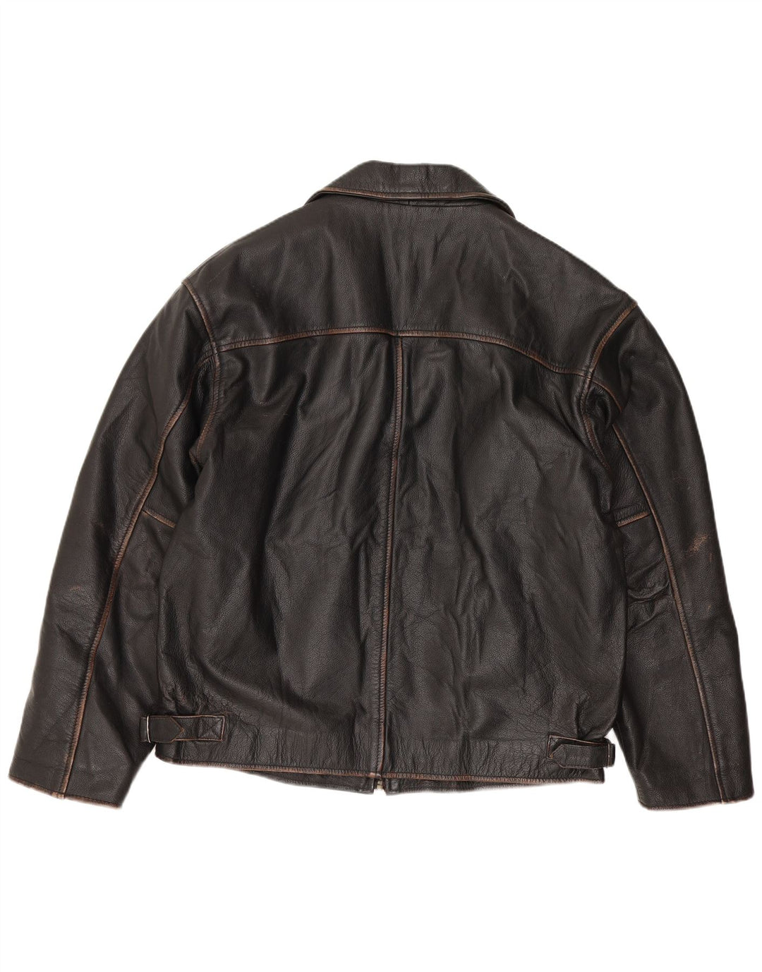 Giacca da motociclista in pelle da uomo Marika IT 48 Pelle marrone medio