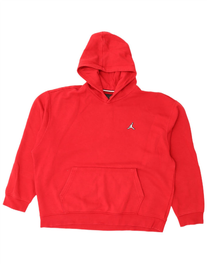 Felpa con cappuccio da uomo Jordan XL in cotone rosso