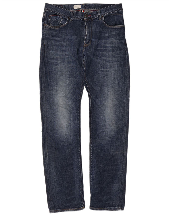 TOMMY HILFIGER Jeans dritti Mercer vestibilità regolare da uomo W34 L33 cotone blu