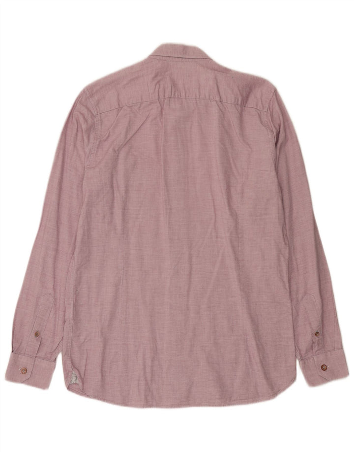 Camicia da uomo Ted Baker taglia 3 cotone rosa medio