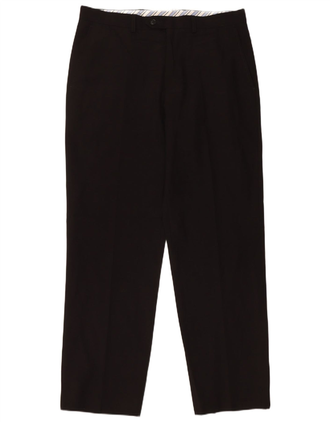 Pantaloni da abito su misura da uomo Marks & Spencer W34 L31 poliestere nero