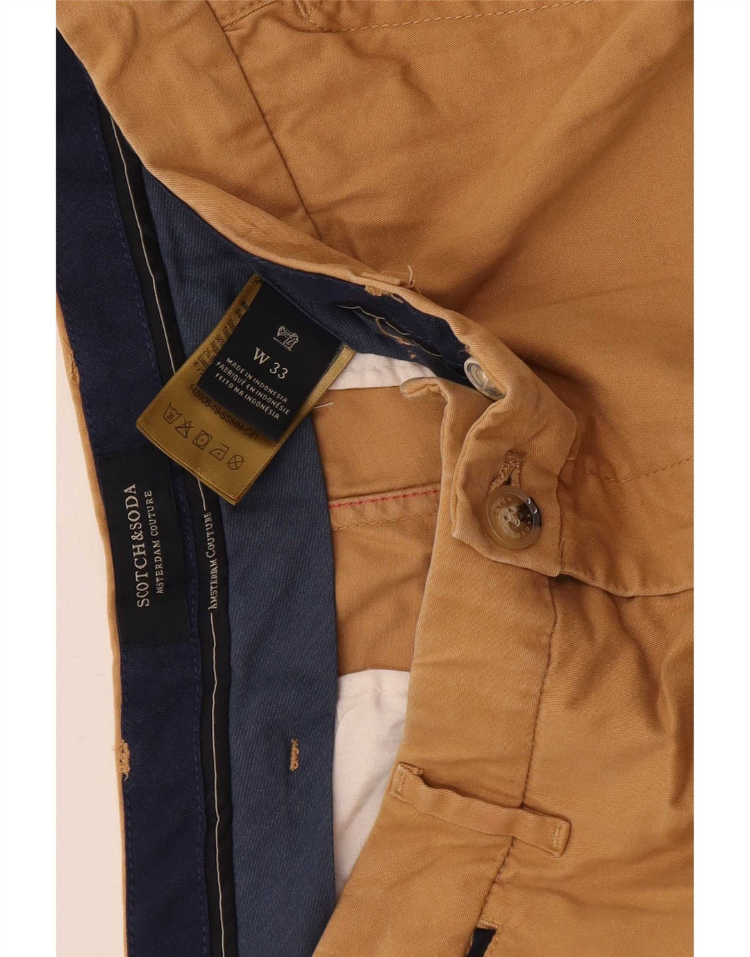 Pantaloncini chino da uomo Scotch & Soda W33 cotone beige medio