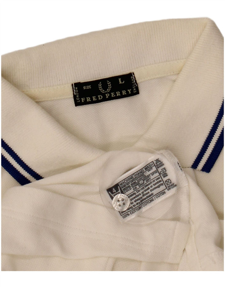 Polo Bambina FRED PERRY 11-12 Anni Grande Cotone Bianco