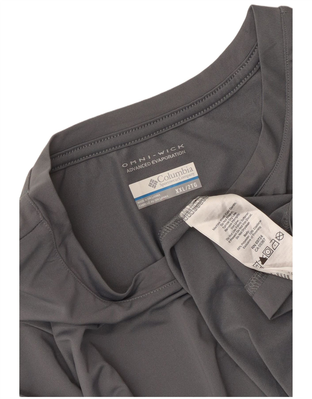 Columbia Omni-Wick Top da uomo a maniche lunghe 2XL grigio poliestere