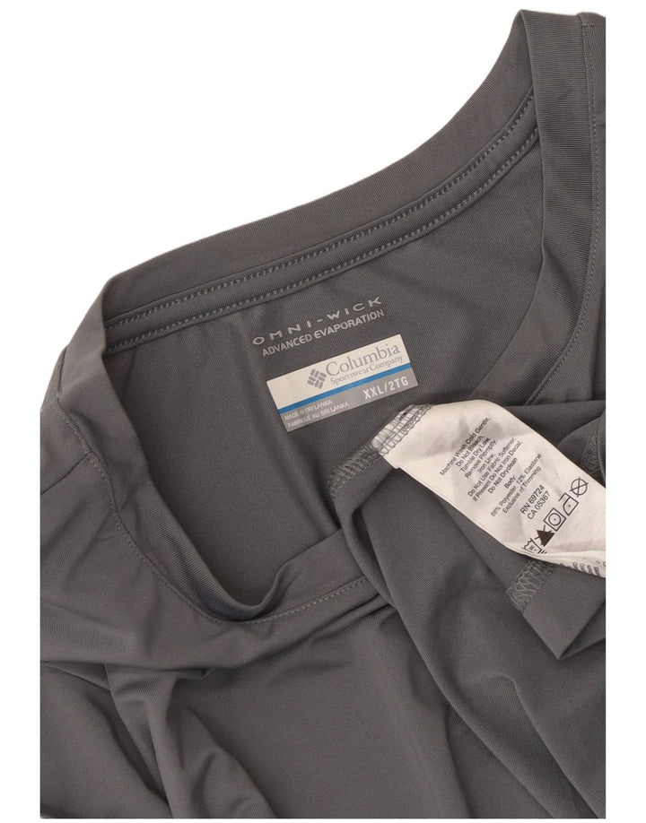 Columbia Omni-Wick Top da uomo a maniche lunghe 2XL grigio poliestere