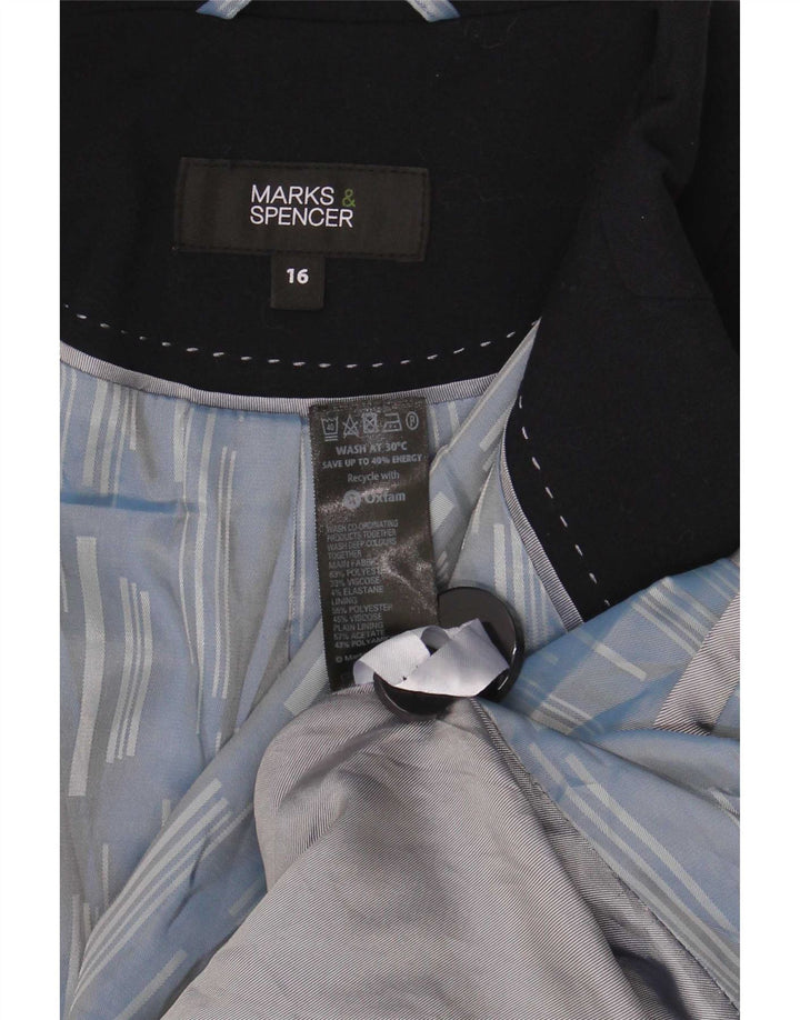 Giacca blazer a 1 bottone Marks & Spencer da donna UK 16 grande blu navy