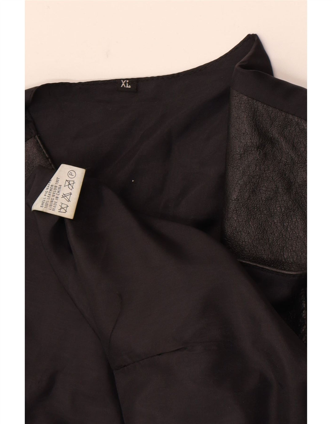 Gilet in pelle da uomo vintage XL in pelle nera