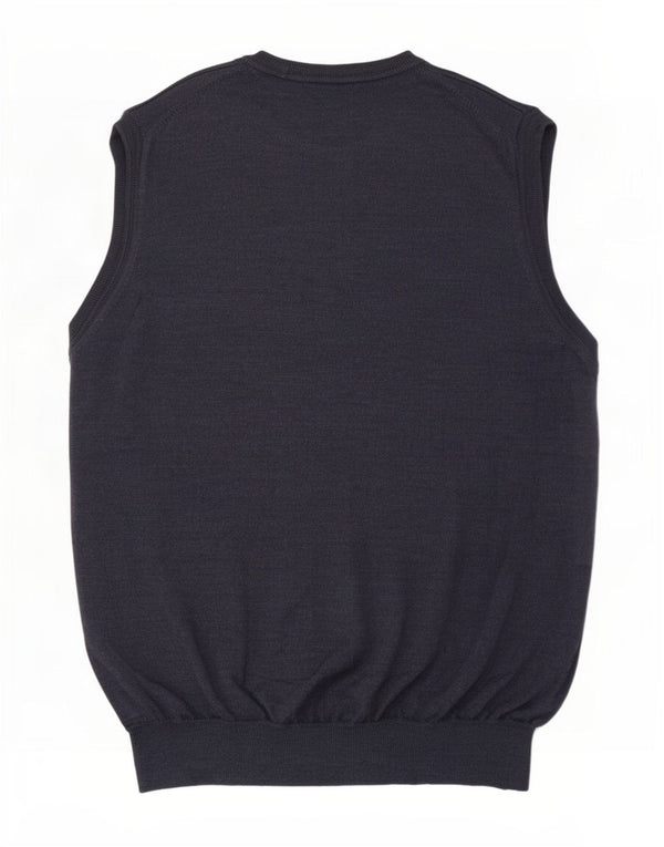 Canotta da uomo Marks & Spencer grande in lana merino blu navy