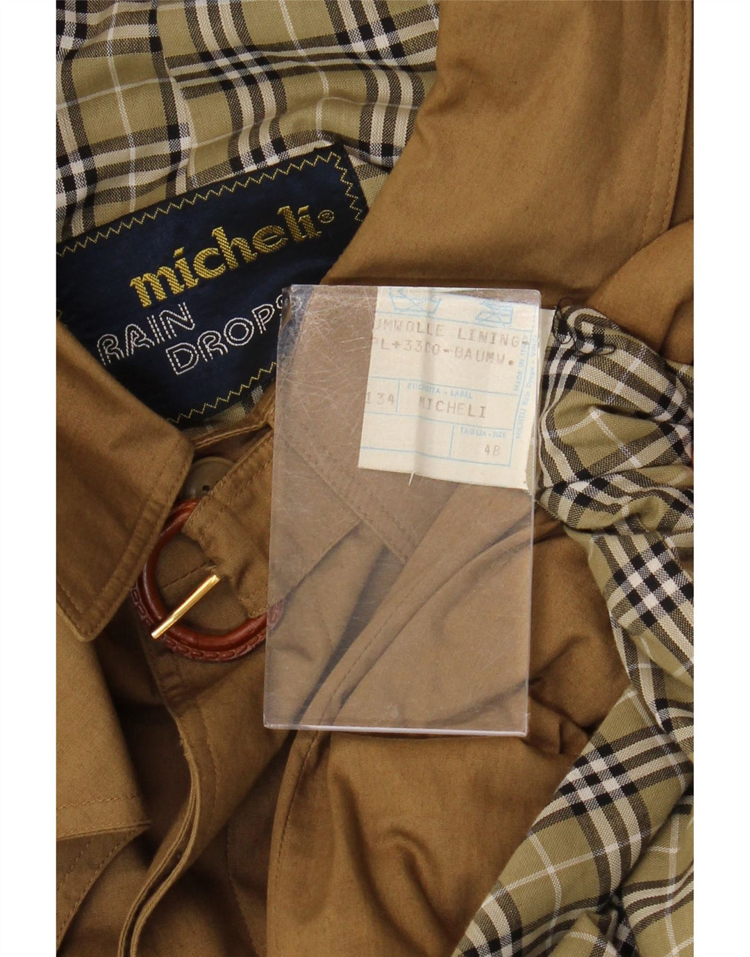 MICHELI Trench Uomo IT 48 Cotone Marrone Medio