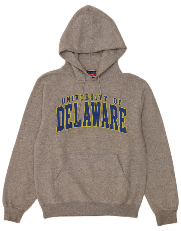 Felpa con cappuccio grafica Champion da uomo dell'Università del Delaware, piccola grigia