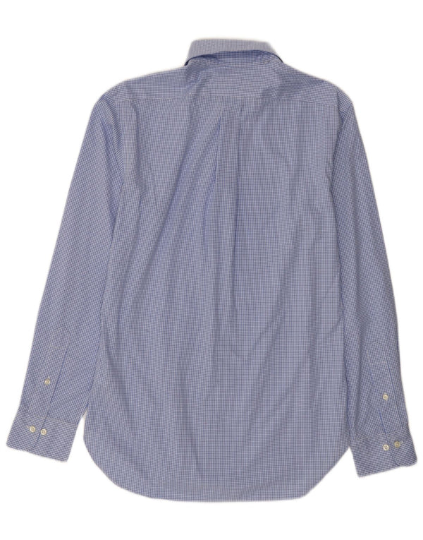 Ralph Lauren Mens Slim Fit Shirt Size 38 15 Small Blue Gingham Cotton