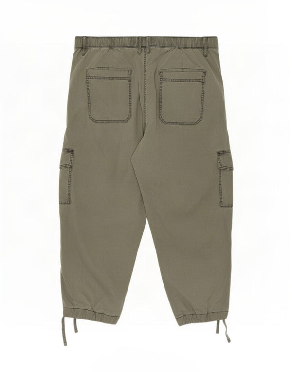 Pantaloni da jogging Cargo Capri da donna Marks & Spencer UK 20 2XL W40 L23 Verde