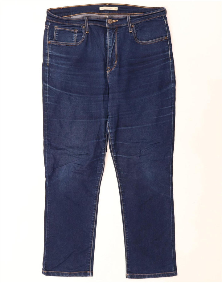 Jeans dritti a vita alta Levi's 724 da donna W32 L26 Blu navy