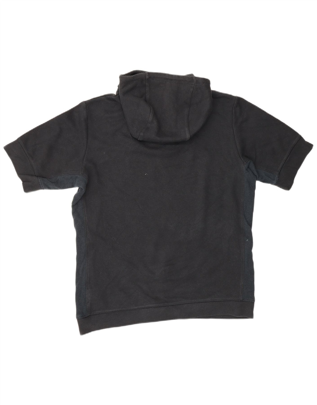 Maglione con cappuccio grafico a maniche corte da uomo ADIDAS, blocco colore nero medio